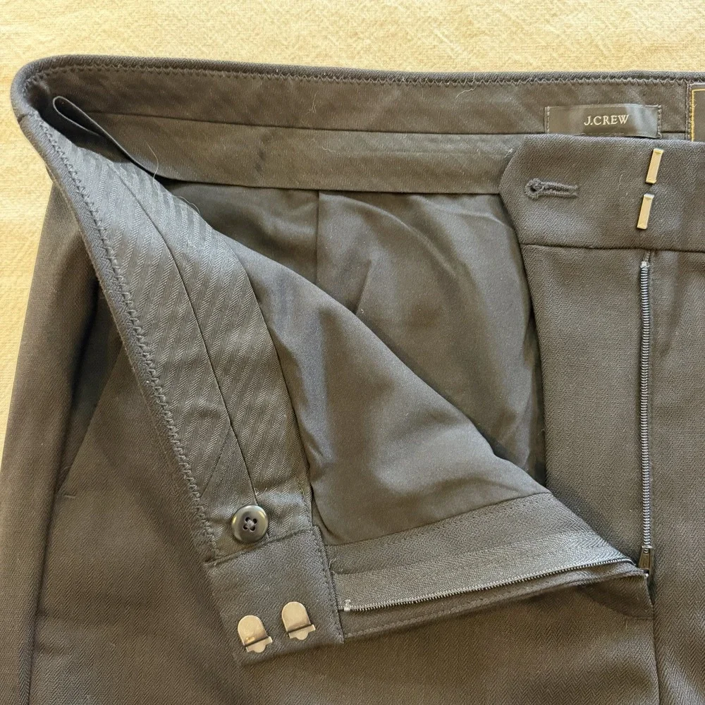 J Crew Willa Full Length Flare Pant Italian City Wool Blend Black Women 16 BK267
